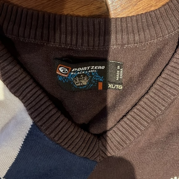 Point  Zero Sweater Vest Vintage sleeveless sweater Sz XL - Picture 2 of 10